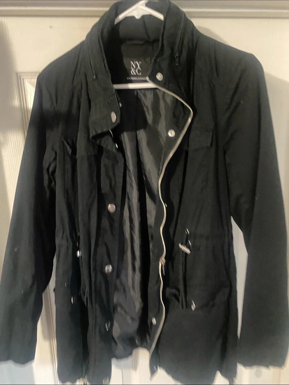 New York & Company Black Utility Anorak Jacket